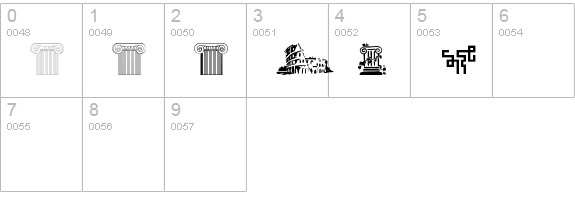 CapitalisTypOasisMedium numbers 0-9 preview