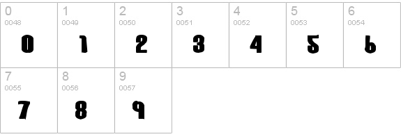 Carbon Block Ink numbers 0-9 preview