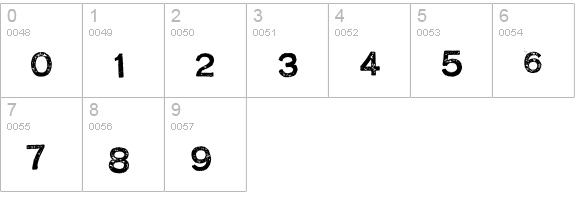 Carimbo numbers 0-9 preview
