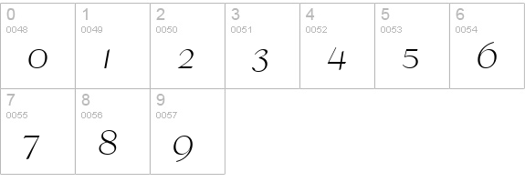 Carmine Tango numbers 0-9 preview