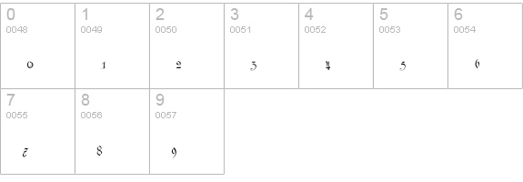 Carol Extras numbers 0-9 preview