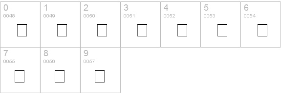 Carr Xmas Dingbats numbers 0-9 preview