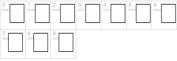 Caslon Initials numbers 0-9 preview