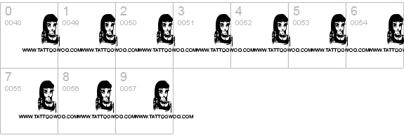 Catalina Script numbers 0-9 preview