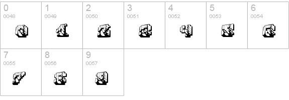 Cauterise numbers 0-9 preview