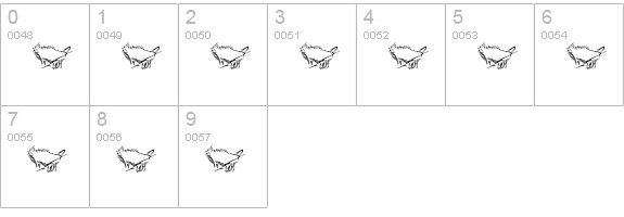 caveart numbers 0-9 preview