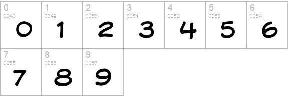 CCAstroCity-Regular numbers 0-9 preview