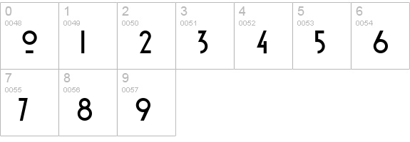 CCDutchCourage-Lite numbers 0-9 preview