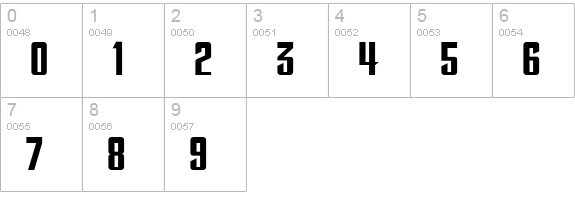 CCToBeContinued-Bold numbers 0-9 preview