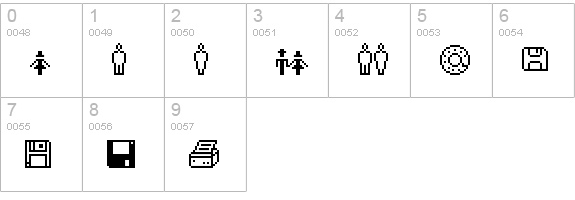 CD-Icons numbers 0-9 preview
