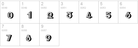 CentreClawsBeam1 numbers 0-9 preview