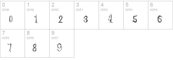 CF One Two Trees Regular numbers 0-9 preview