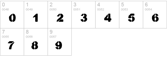 CF Stencil O Rama Stamp Regular numbers 0-9 preview