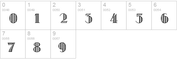 CgModernistic numbers 0-9 preview