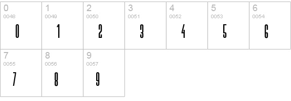 CgNeon-ExtraCondensed numbers 0-9 preview