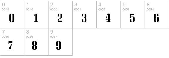 CgQuirinusBd numbers 0-9 preview
