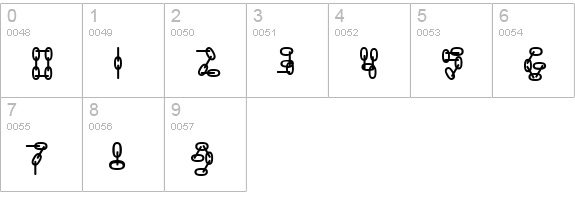 ChainLetterOne numbers 0-9 preview