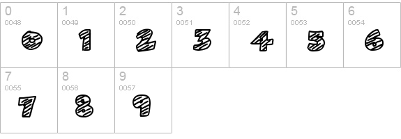 Chalk Dash numbers 0-9 preview