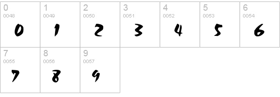 Chalk Regular numbers 0-9 preview