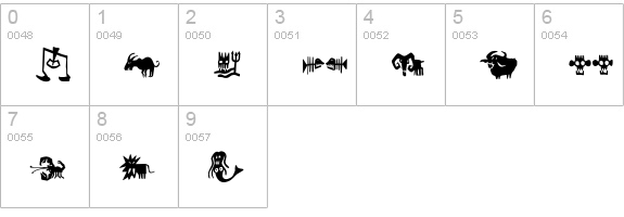 Chamaeleon numbers 0-9 preview