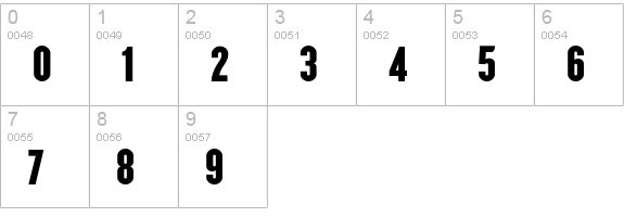 Champion-HTF-Lightweight numbers 0-9 preview