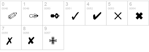 Chancery Ornaments SSi numbers 0-9 preview