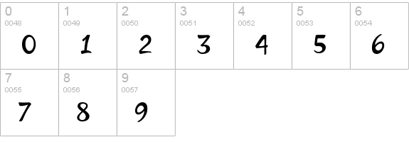 CharadeJF numbers 0-9 preview