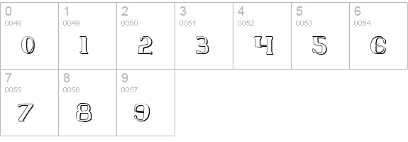 Chardin Doihle Shadow numbers 0-9 preview