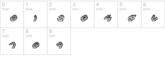 Charlie's Angles IoGradient numbers 0-9 preview