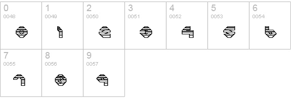Charlie's Angles OutGradient numbers 0-9 preview