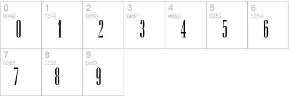 Charmeur numbers 0-9 preview