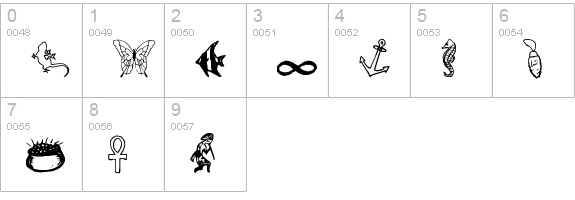 CharmingSymbols numbers 0-9 preview