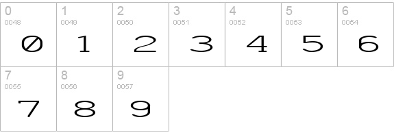 Charrington Superwide numbers 0-9 preview