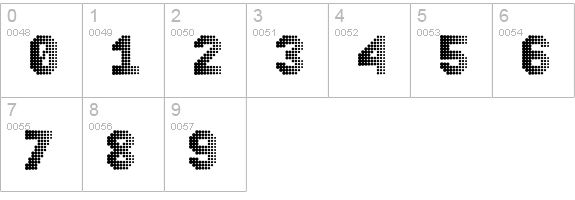 ChaserLeft numbers 0-9 preview