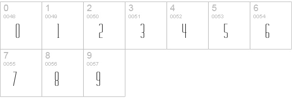 Chasline numbers 0-9 preview