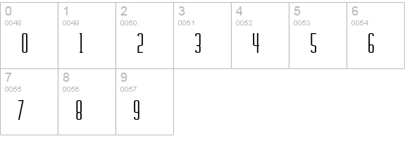 Chasline-Bold numbers 0-9 preview