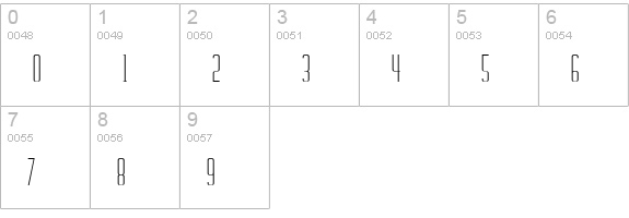 Chasline Normal numbers 0-9 preview