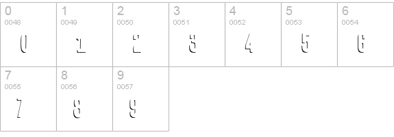 Cheap Pine Shadow numbers 0-9 preview