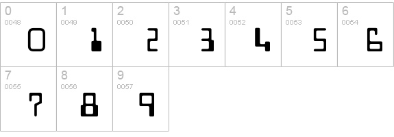 CheckStub numbers 0-9 preview