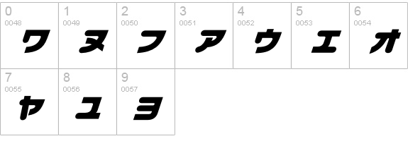 Chibacity-Black numbers 0-9 preview
