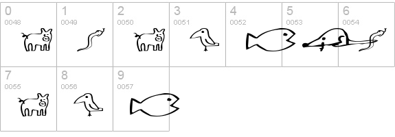Chigger numbers 0-9 preview