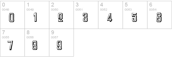 Chinese Rocks Shaded numbers 0-9 preview