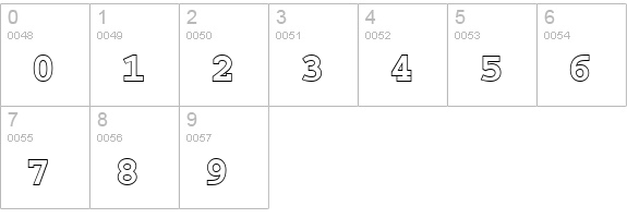 ChiselHollow Normal numbers 0-9 preview