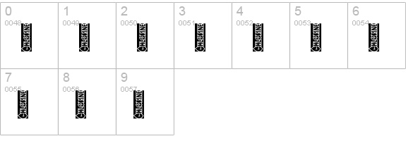 Chlorinut numbers 0-9 preview