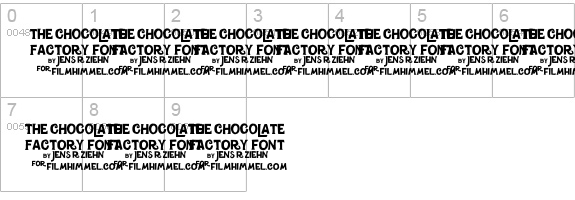 Chocolate Factory numbers 0-9 preview