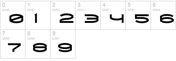 Chord-Black numbers 0-9 preview