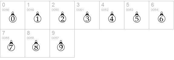 Christmas Ornaments Regular numbers 0-9 preview