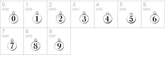ChristmasTree Regular numbers 0-9 preview