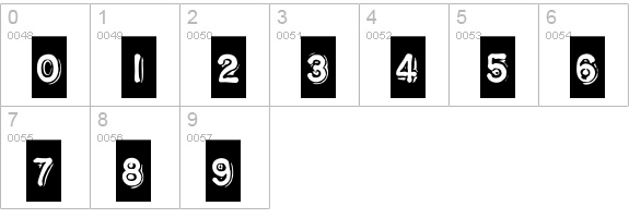ChromosomeReversed-Heavy numbers 0-9 preview