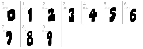 Chunky Cheese
 numbers 0-9 preview